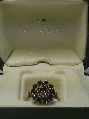 Vintage Garnet Cluster Cocktail Ring O.C. Tanner - SB6 D3